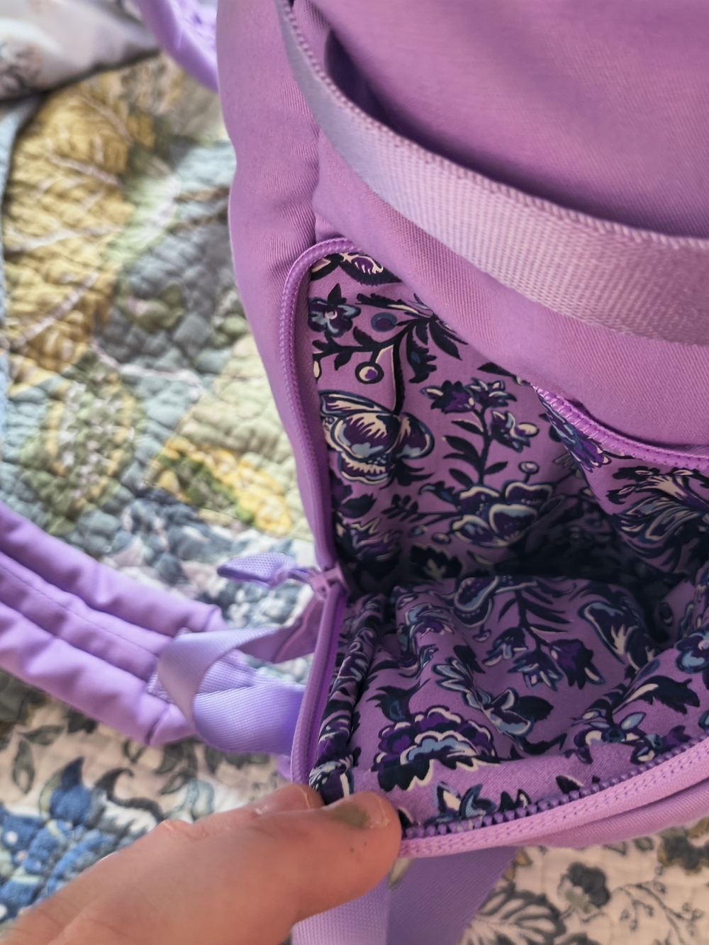Vera Bradley Lavender Purple Utility Backpack - Picture 9 of 9